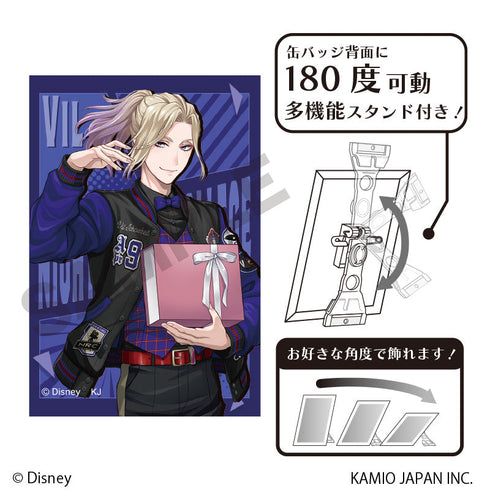 『ディズニー ツイステッドワンダーランド』アート缶バッジ ヴィル・シェーンハイト ユニオンバースデー